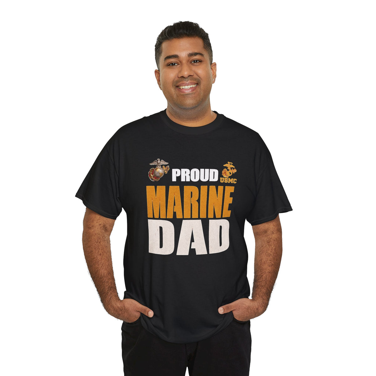 Proud Marine Dad T-Shirt — USMC Support Tee
