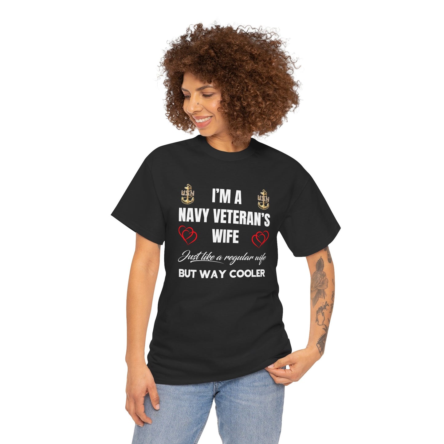 Proud Navy Wife Tee – Strength, Love & Service