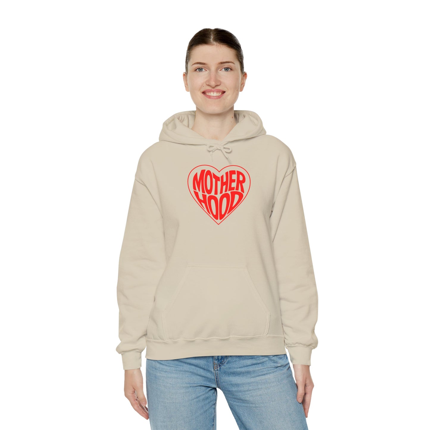 Motherhood Heart Hoodie – Cozy Love for Moms