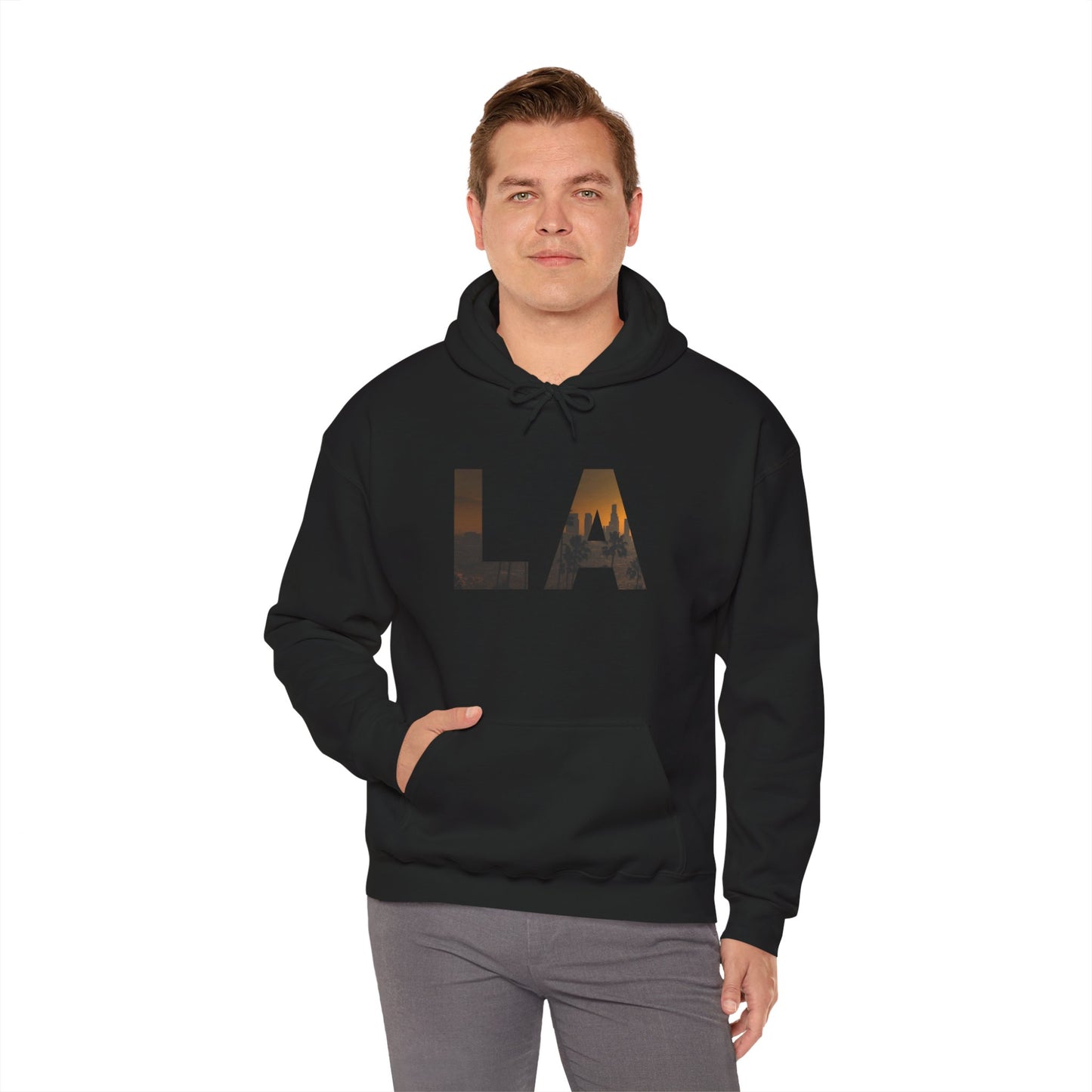 LA Graphic Hoodie – Unisex Streetwear Sweatshirt by Dripp’N Gear, Cozy Everyday Fashion Gift