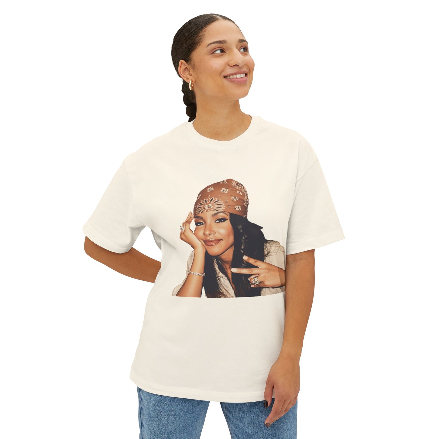 Aaliyah Vintage Bandana Boxy Tee