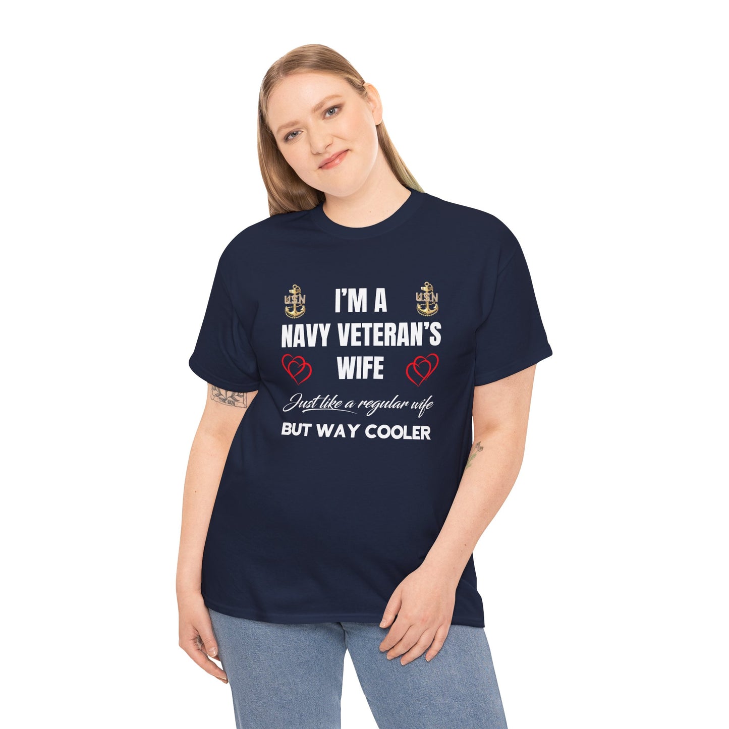 Proud Navy Wife Tee – Strength, Love & Service