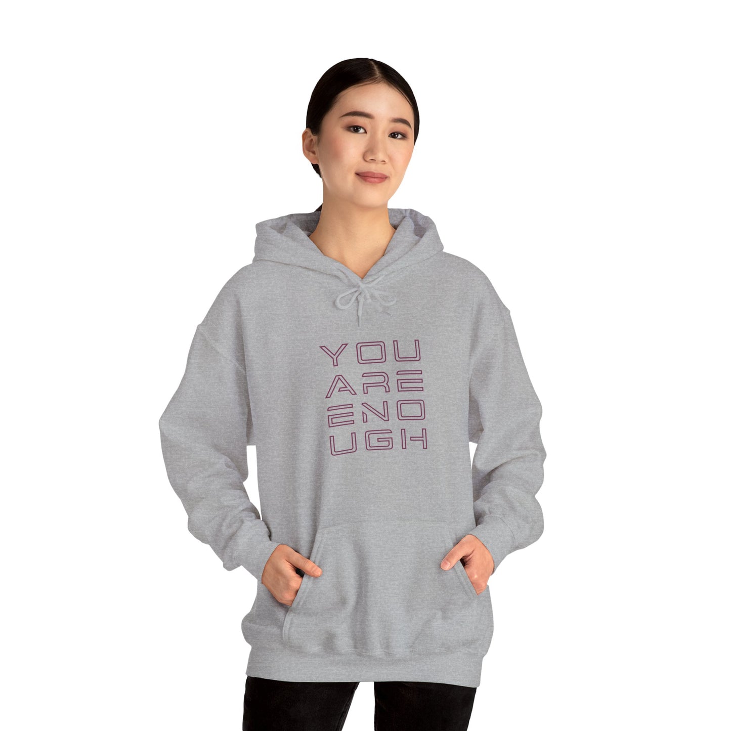 You Are Enough Hoodie – Floral Inspiration