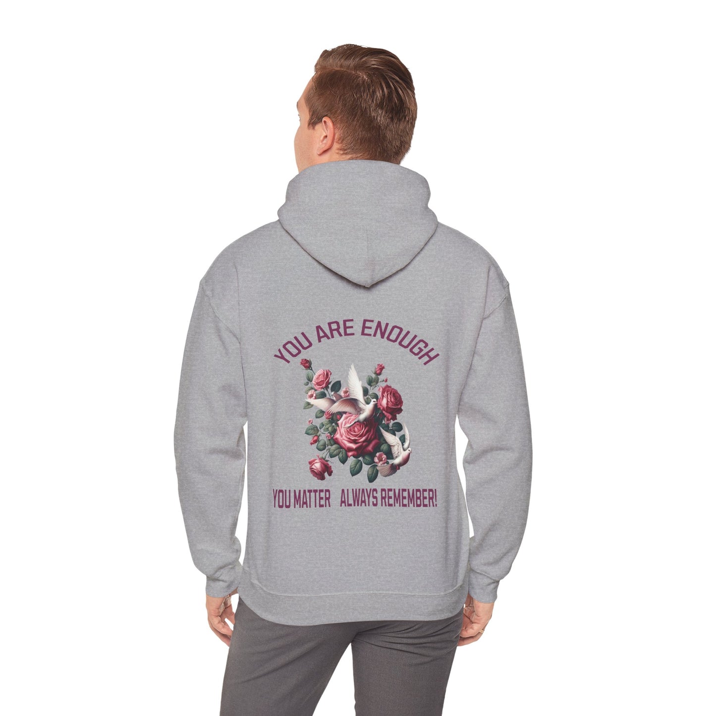 You Are Enough Hoodie – Floral Inspiration