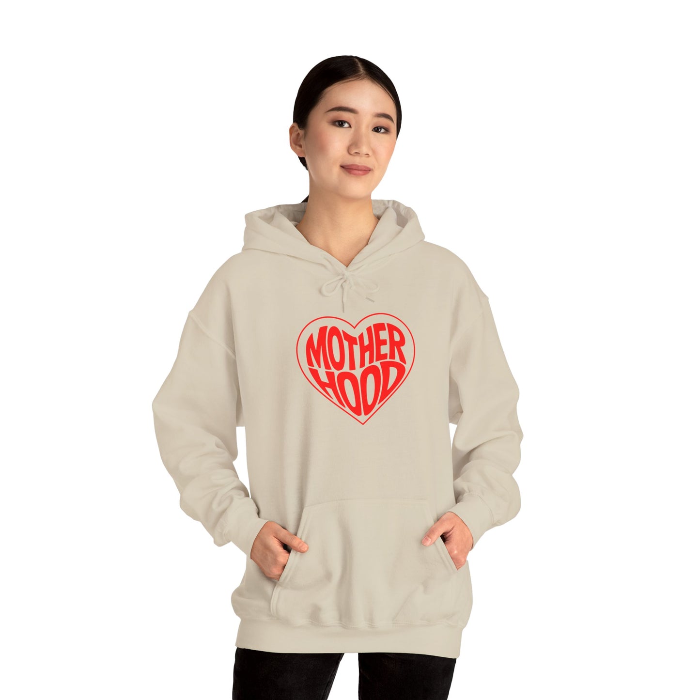 Motherhood Heart Hoodie – Cozy Love for Moms