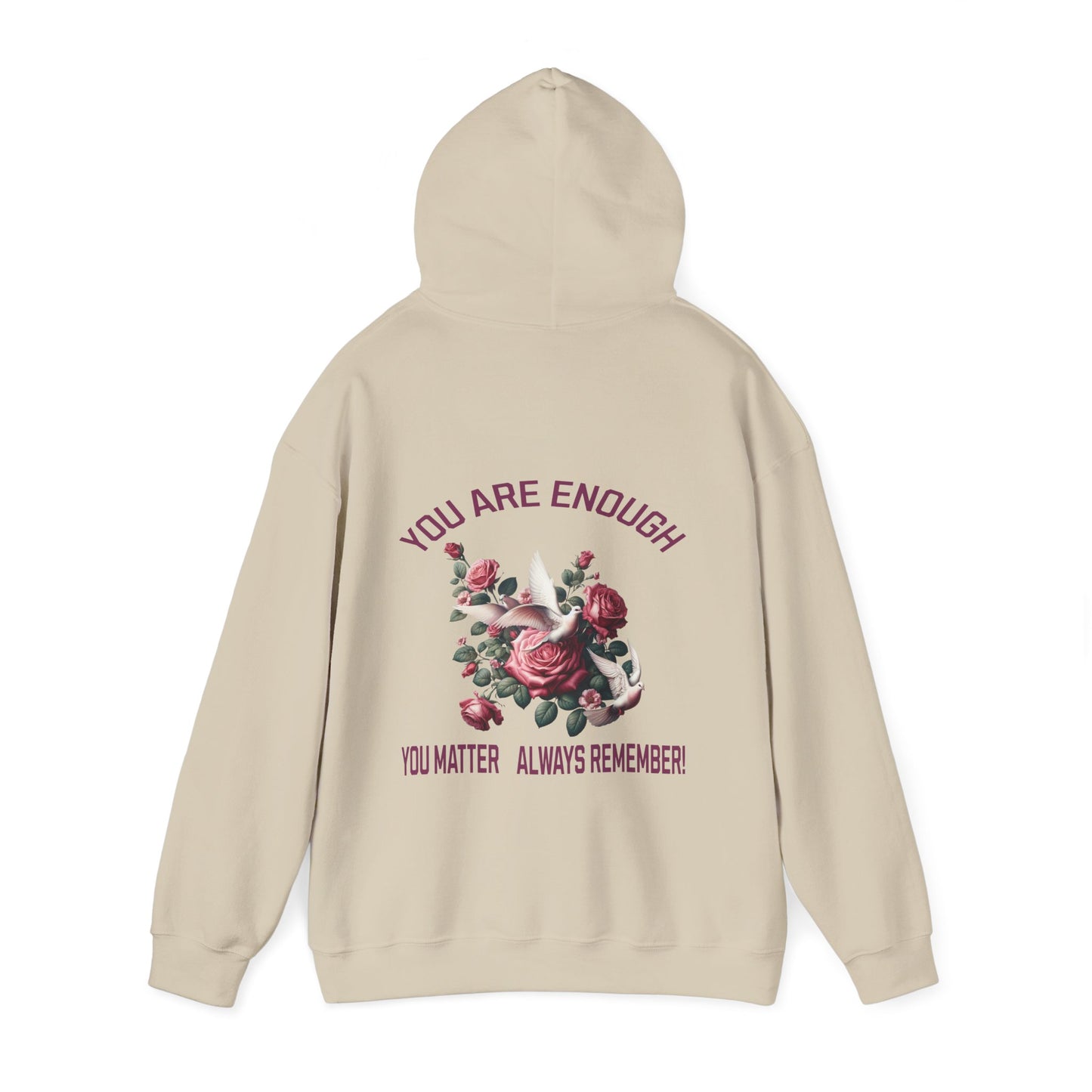 You Are Enough Hoodie – Floral Inspiration