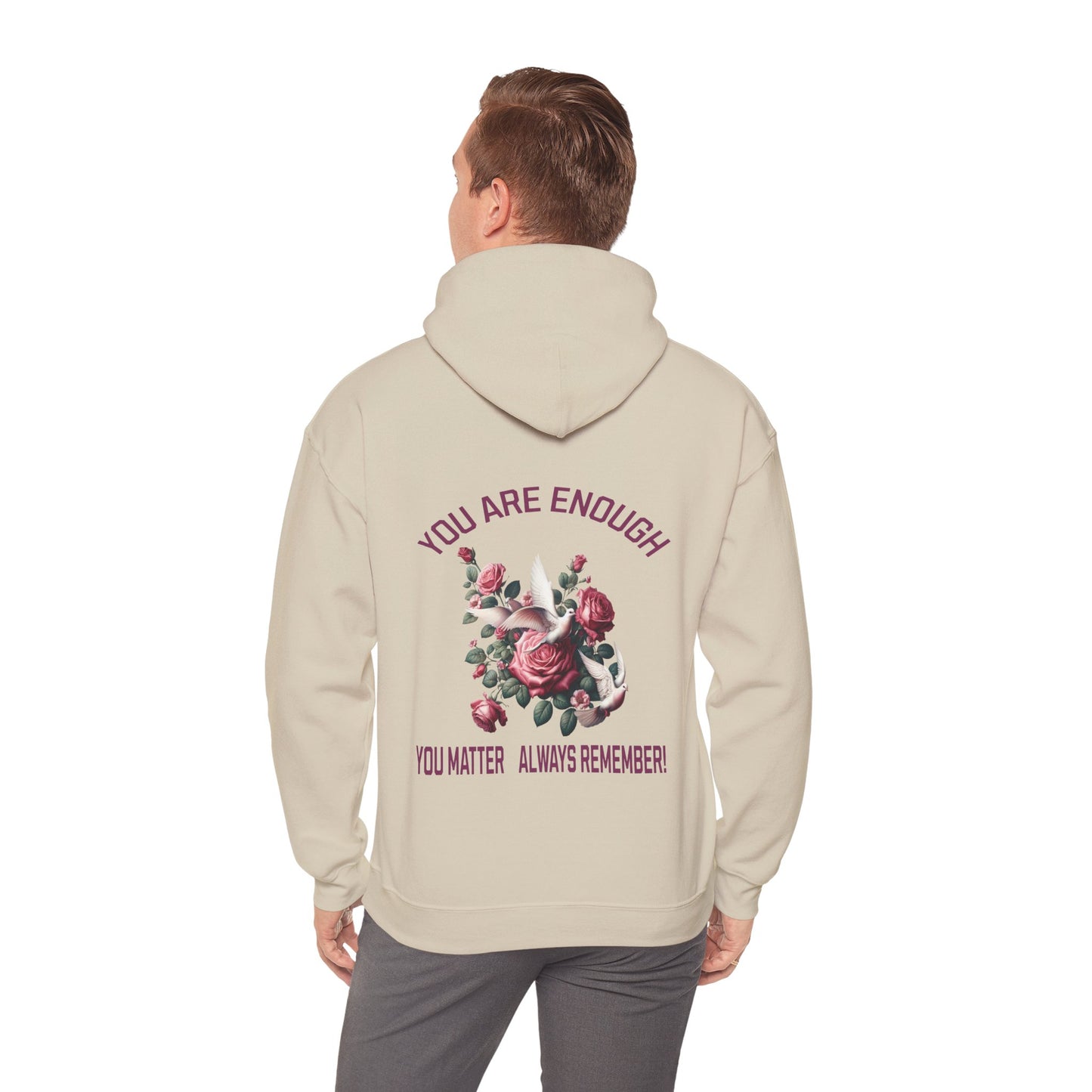 You Are Enough Hoodie – Floral Inspiration