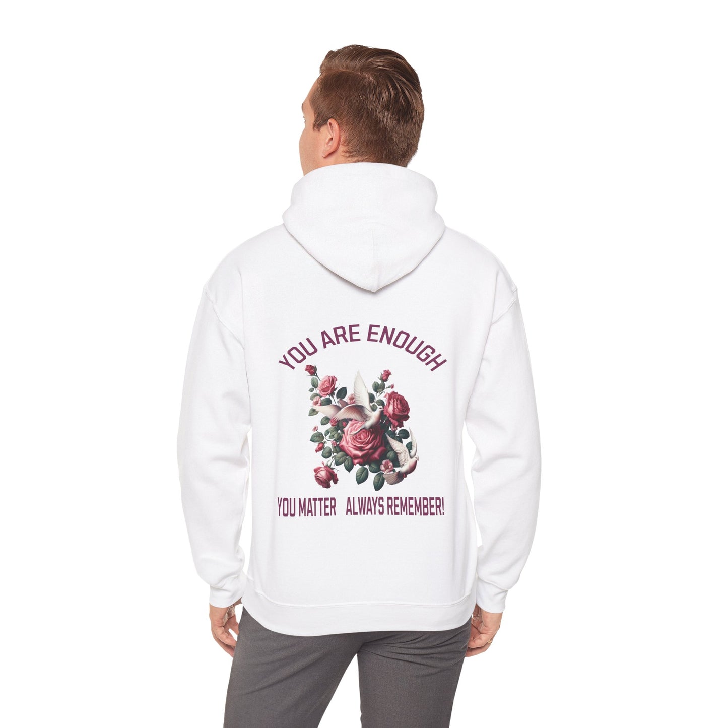 You Are Enough Hoodie – Floral Inspiration