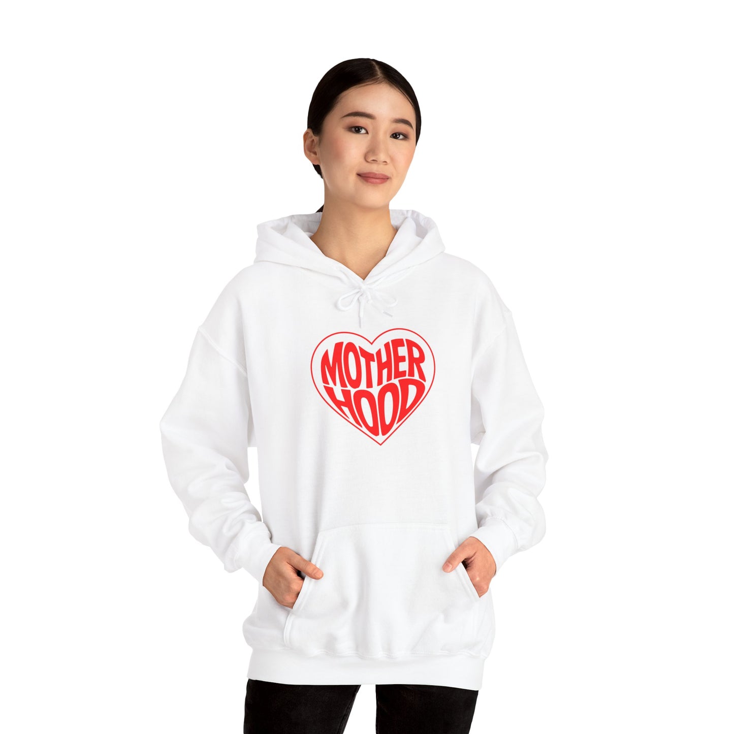 Motherhood Heart Hoodie – Cozy Love for Moms
