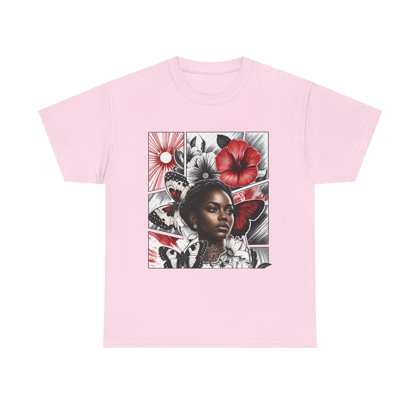 Floral Butterfly Portrait Graphic Tee