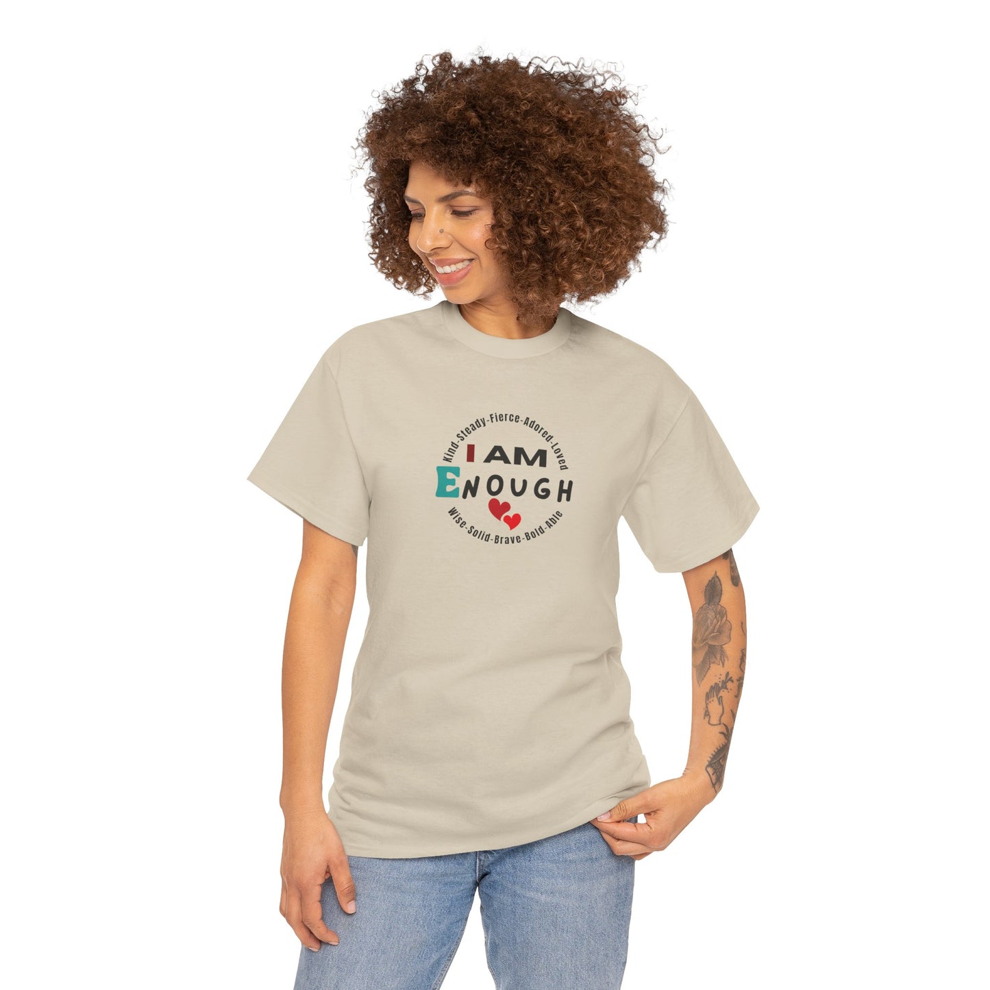 I Am Enough T-Shirt - Empowering Unisex Tee for Self-Love and Positivity