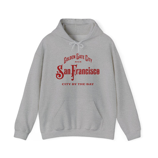 San Francisco City by the Bay Vintage Script Hoodie