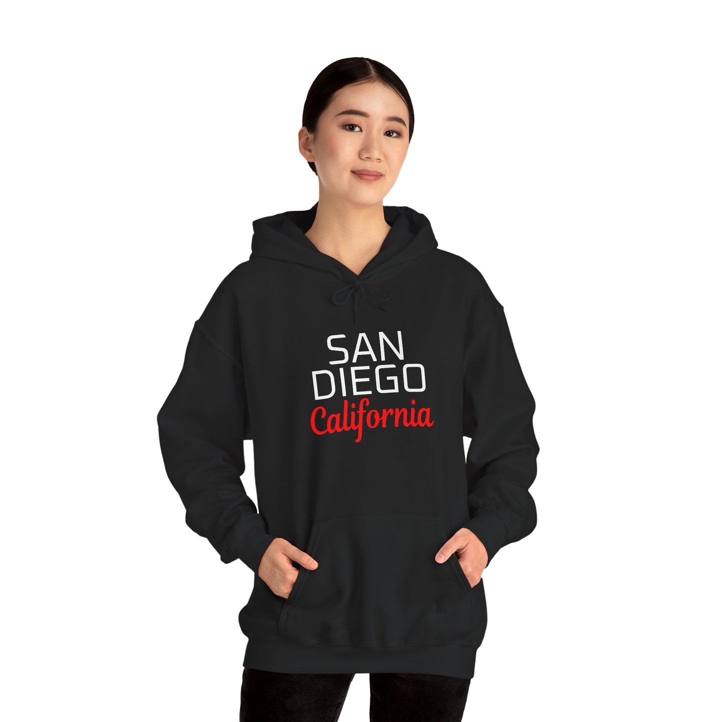 San Diego California Retro City Text Premium Hoodie