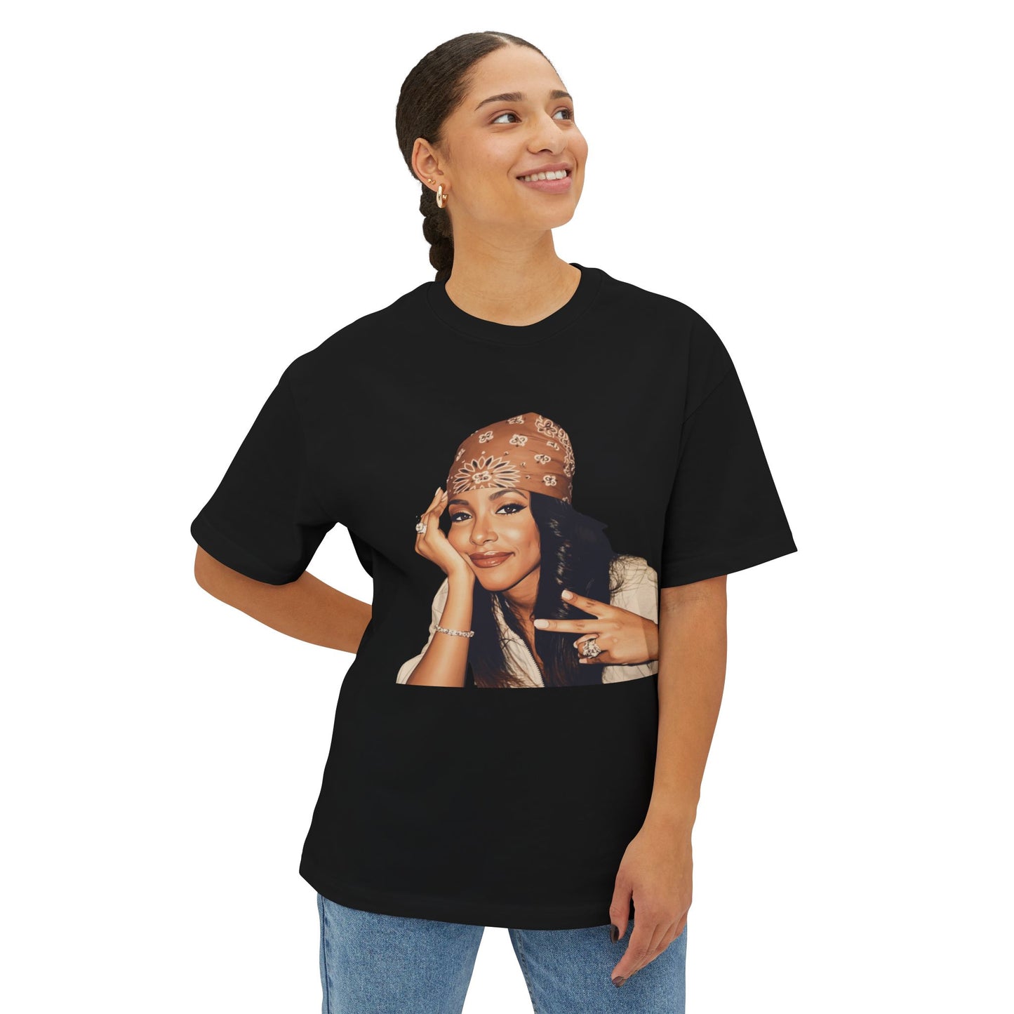 Aaliyah Vintage Bandana Boxy Tee