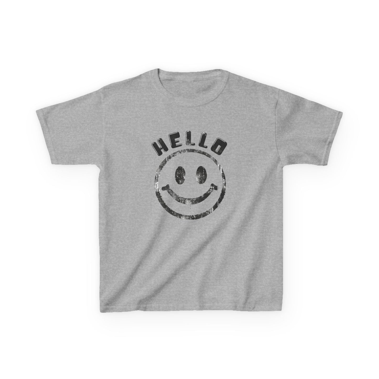 Universal Happiness: Hello Smiley Face Kids Premium Graphic Tee