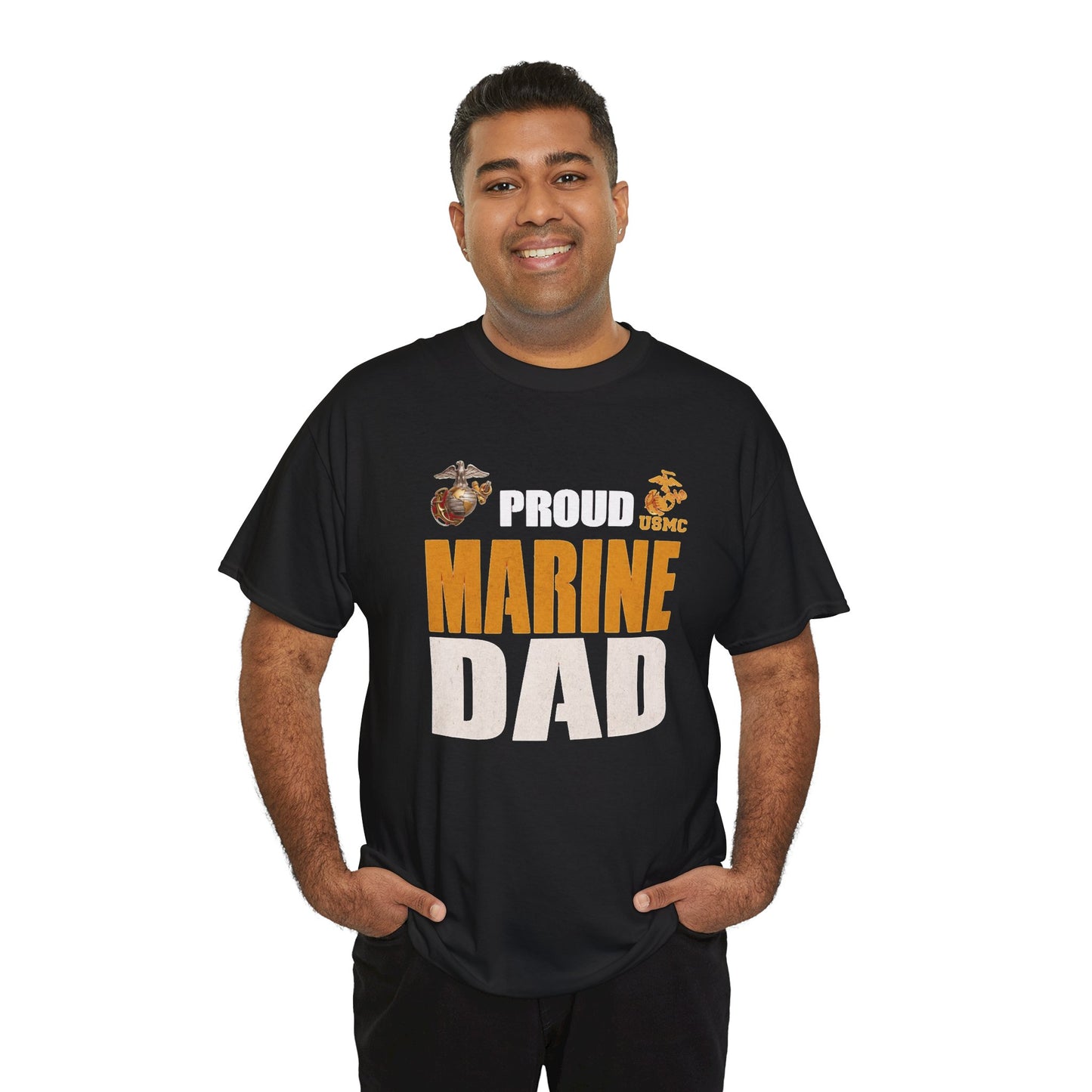 Proud Marine Dad T-Shirt — USMC Support Tee