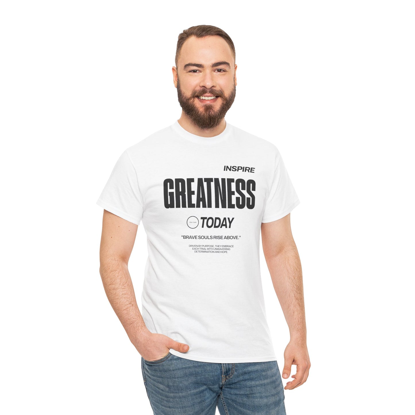 Inspire Greatness lighter color shirts Unisex Heavy Cotton Tee