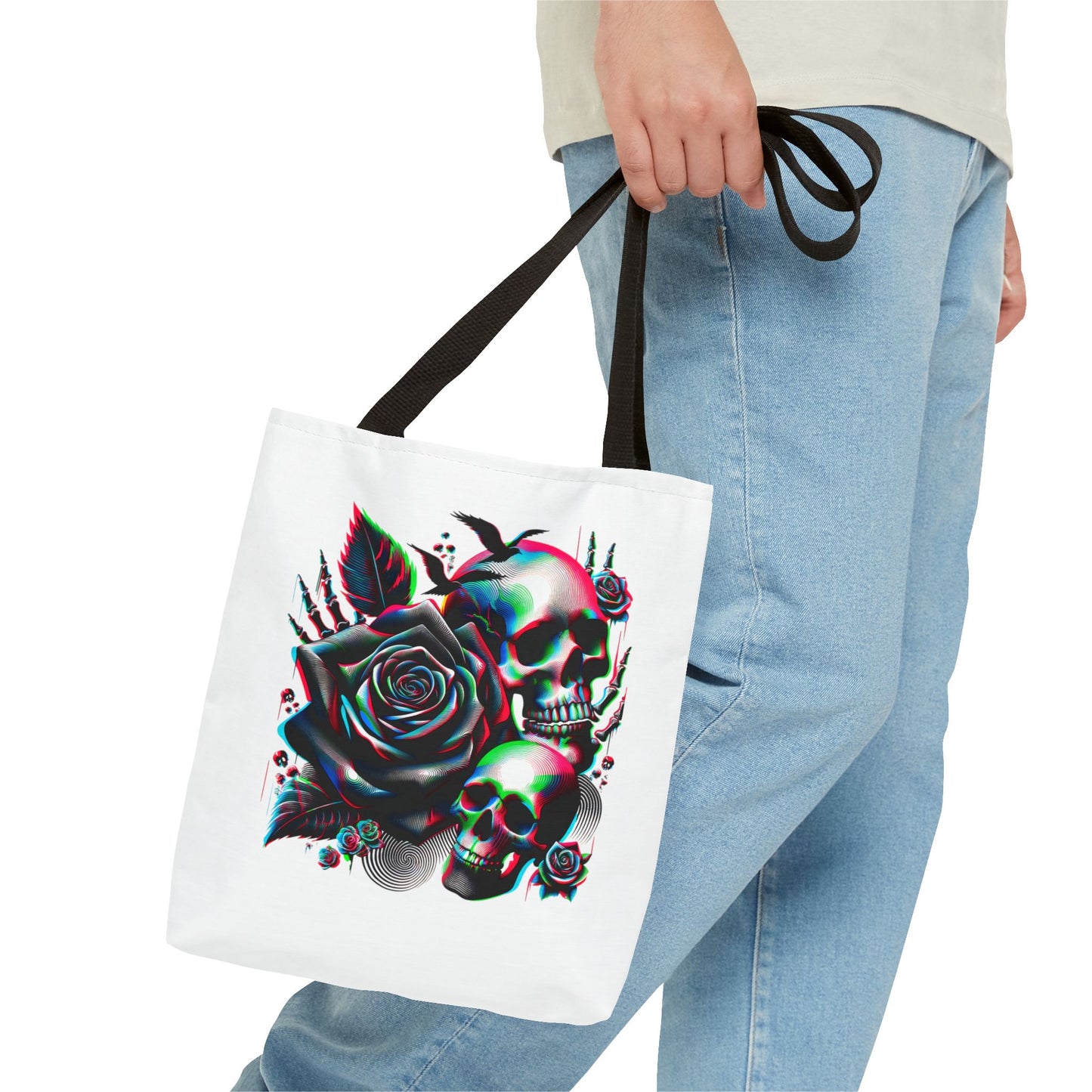 Skulls and Roses Tote Bag