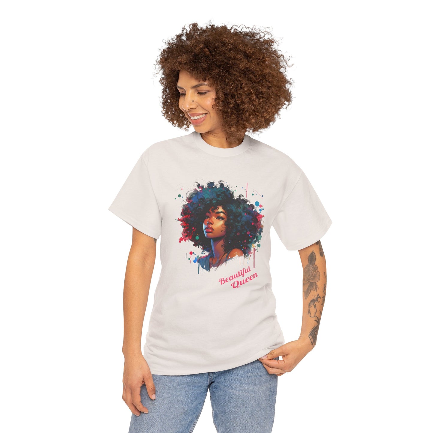 Beautiful Queen Cotton Tee express shipping available