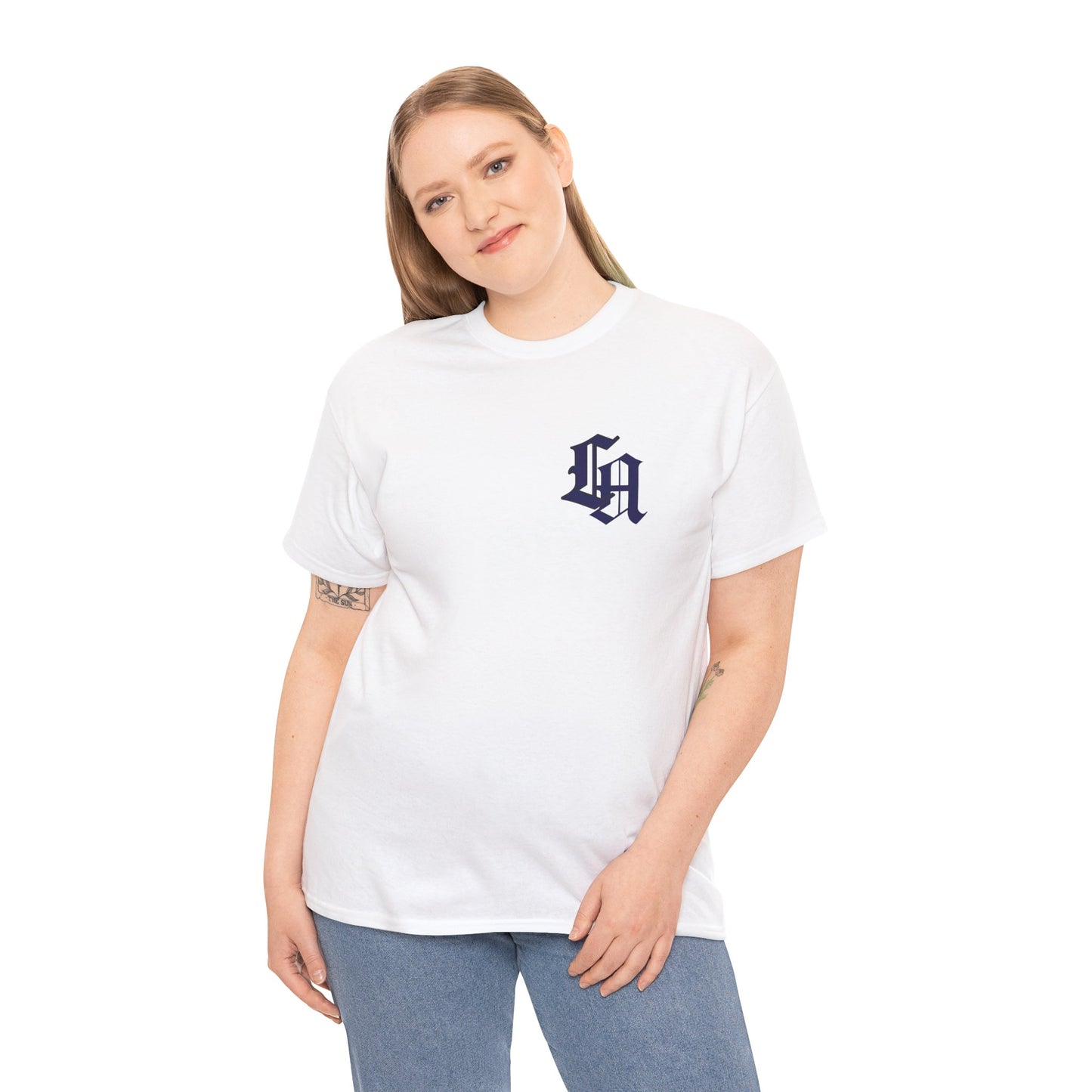 Gothic LA Minimalist Chest Tee: Premium Urban Streetwear