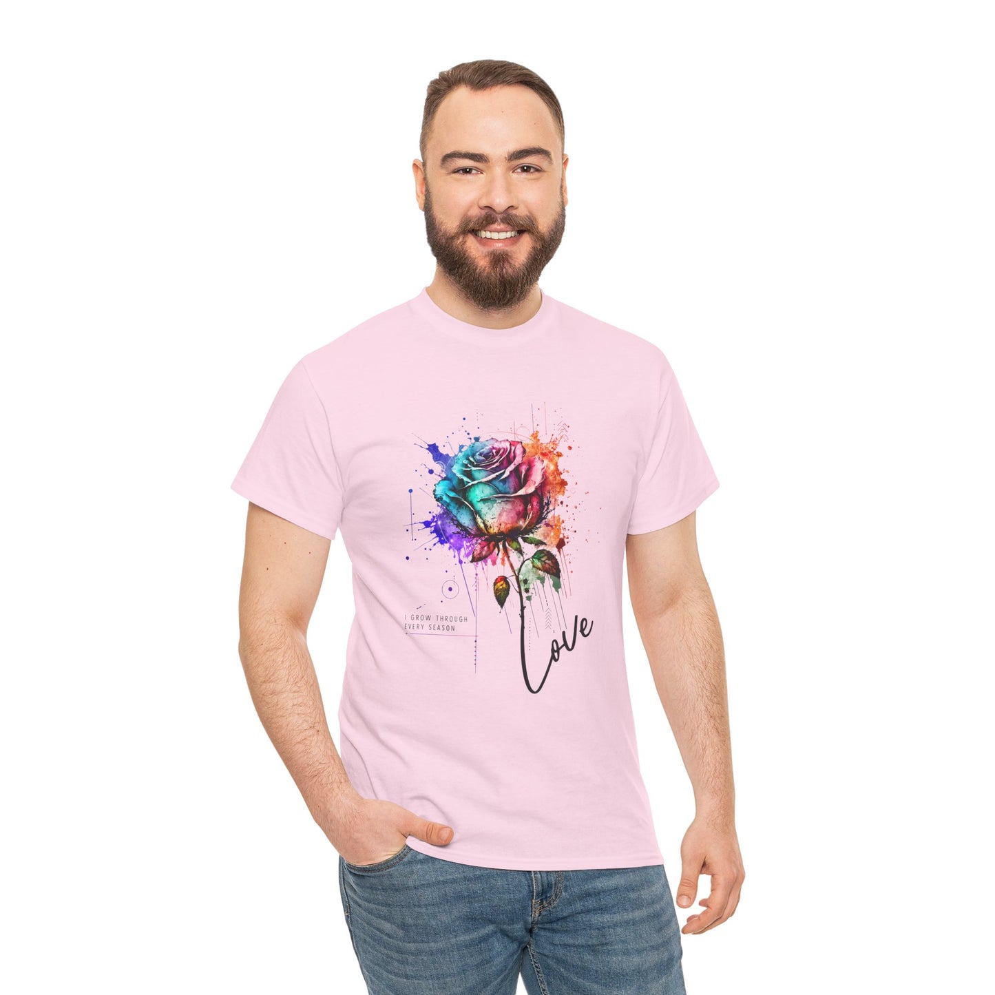 Love Watercolor Rose Growth Tee