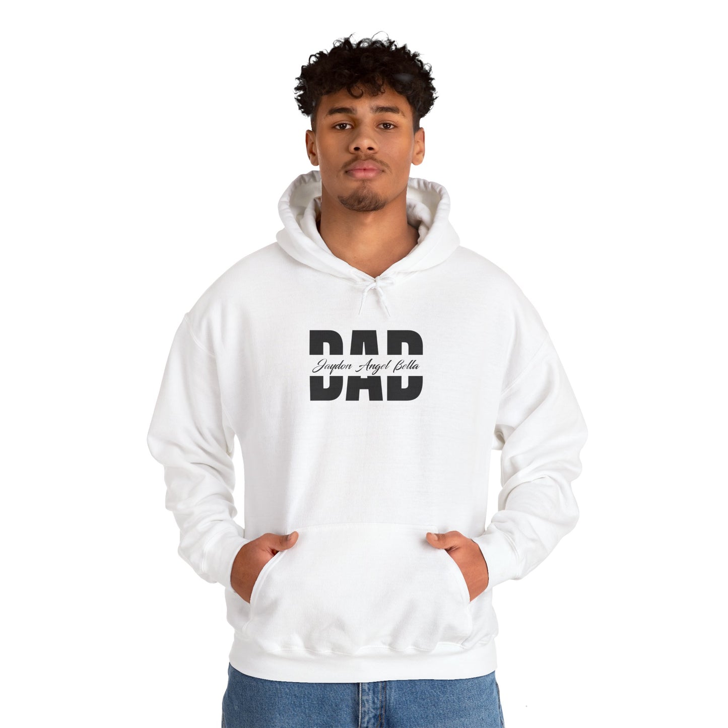 Personalized Dad with Kids Name Hoodie