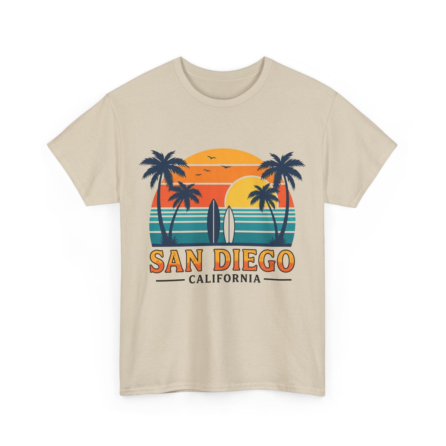 Coastal Classic: San Diego Sunset Surf Premium Graphic Tee