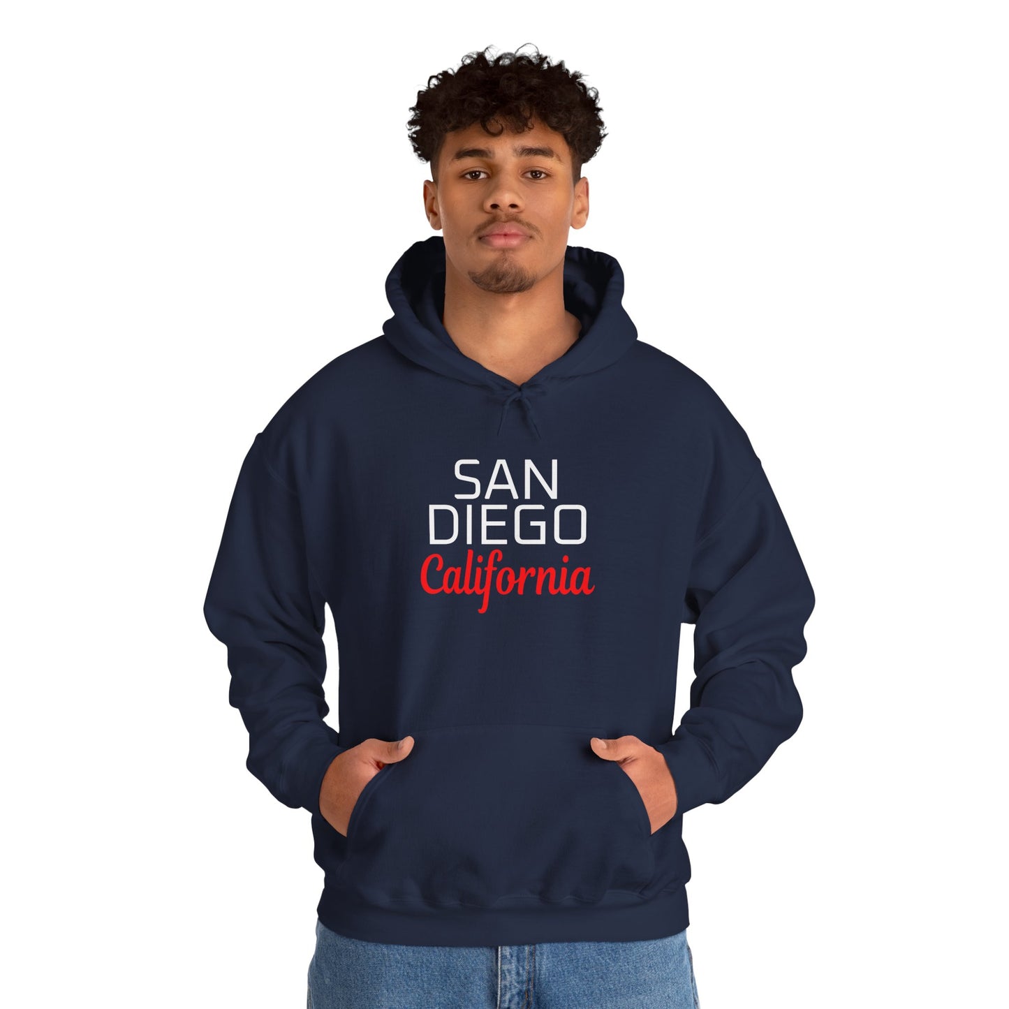 San Diego California Retro City Text Premium Hoodie
