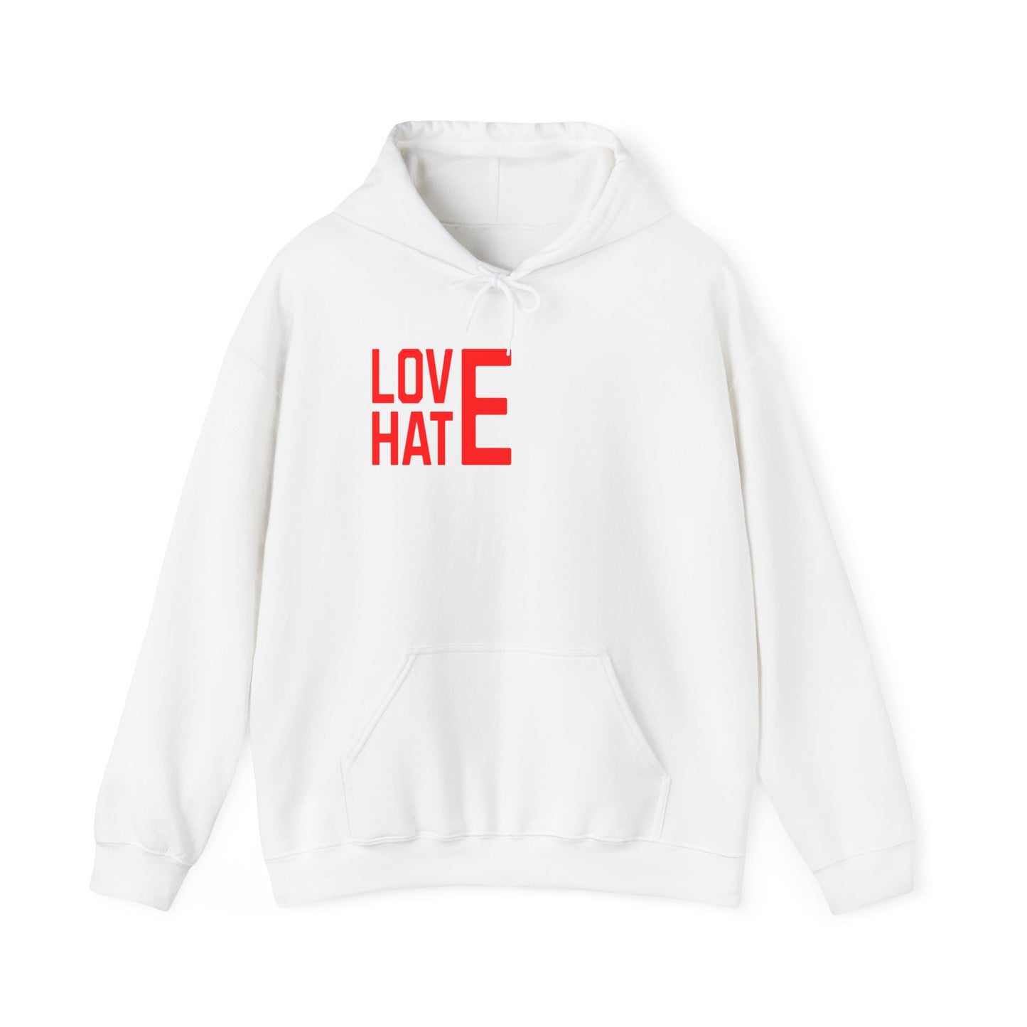 LOVE HATE Unisex Hoodie – Cozy Everyday Pullover by Dripp’N Gear, Perfect for Gifts & Holidays