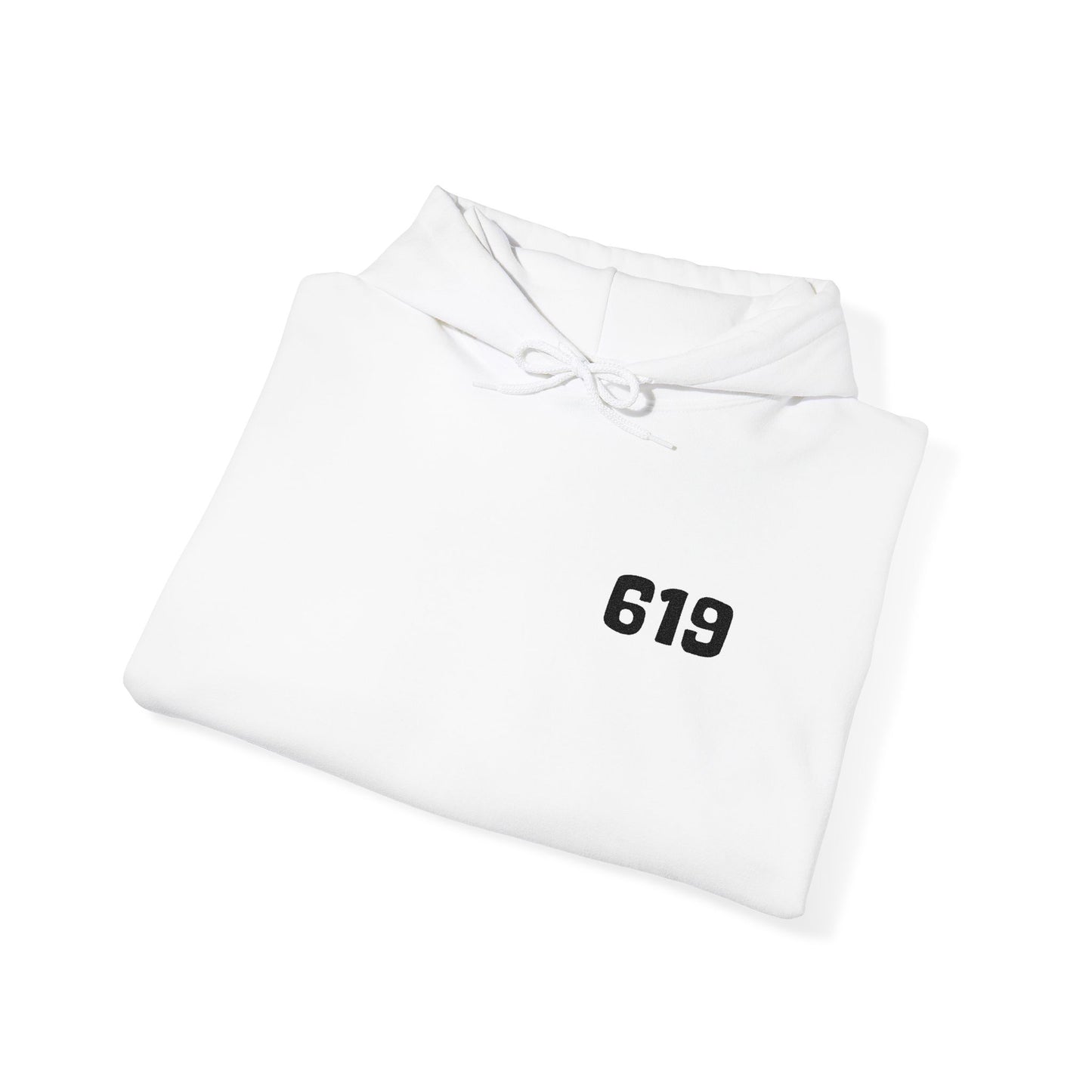 619 Heritage: Minimalist Embroidered Chest Print Premium Hoodie