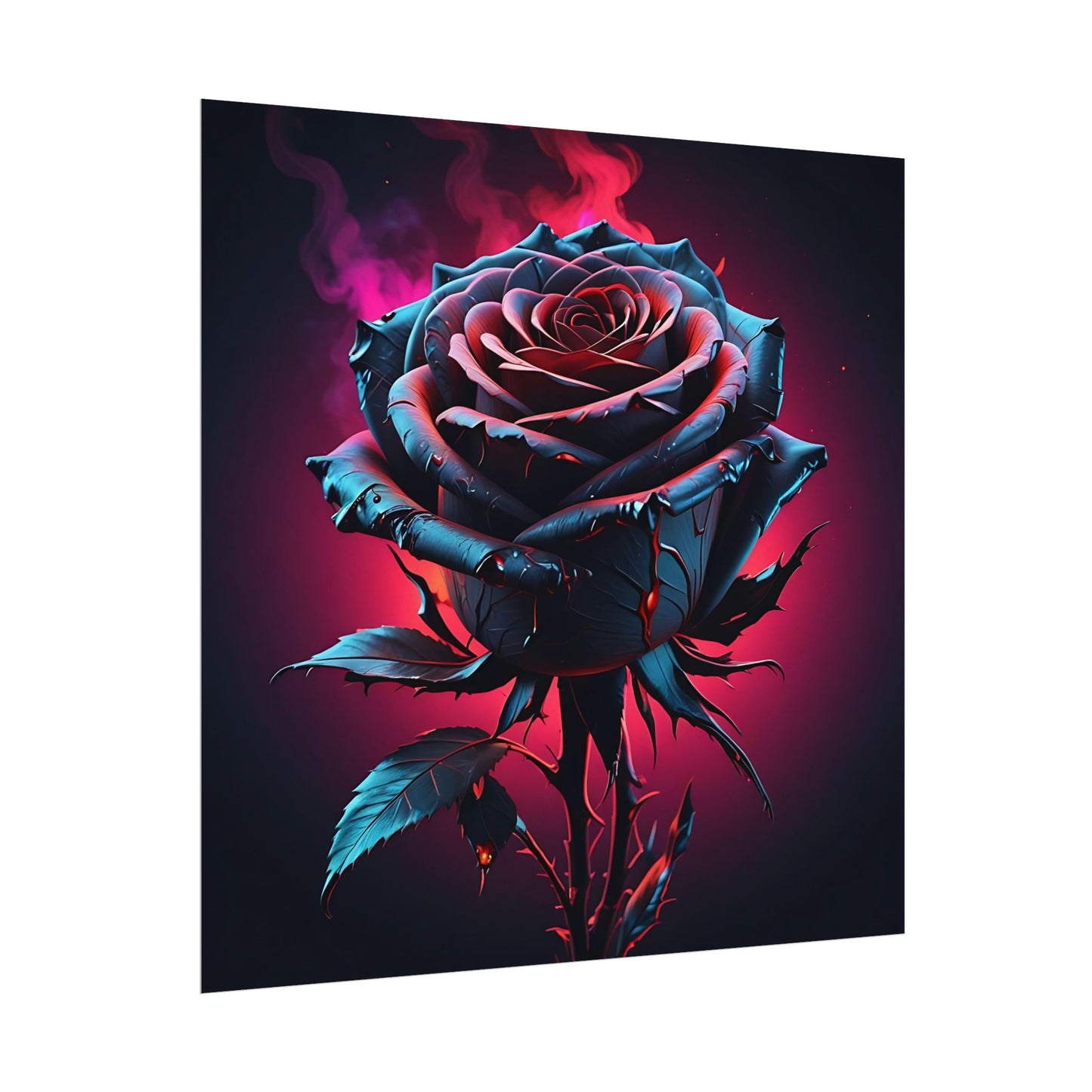 Burnt Rose Textured Watercolor Matte Posters