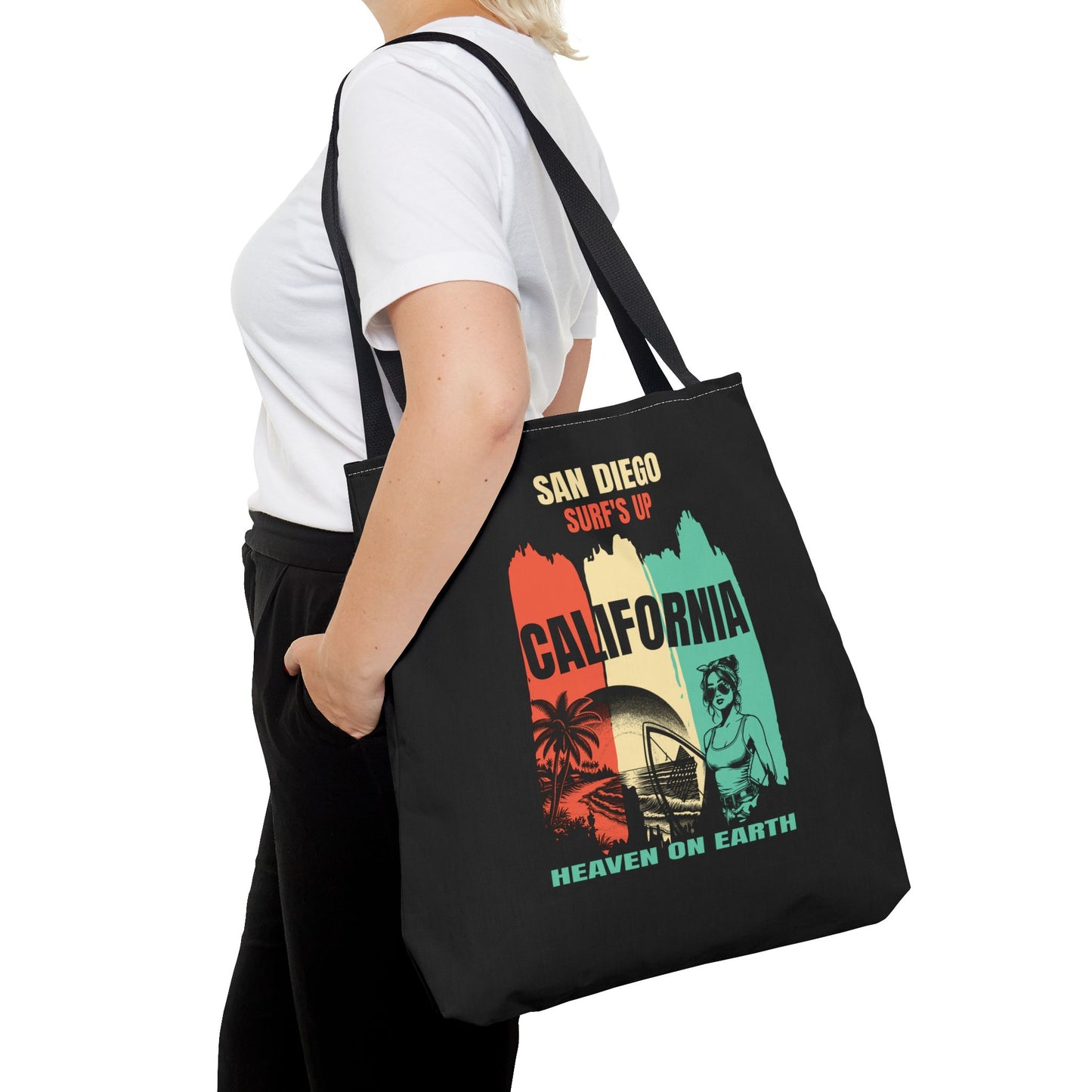 Surf's Up San Diego, California Tote Bag