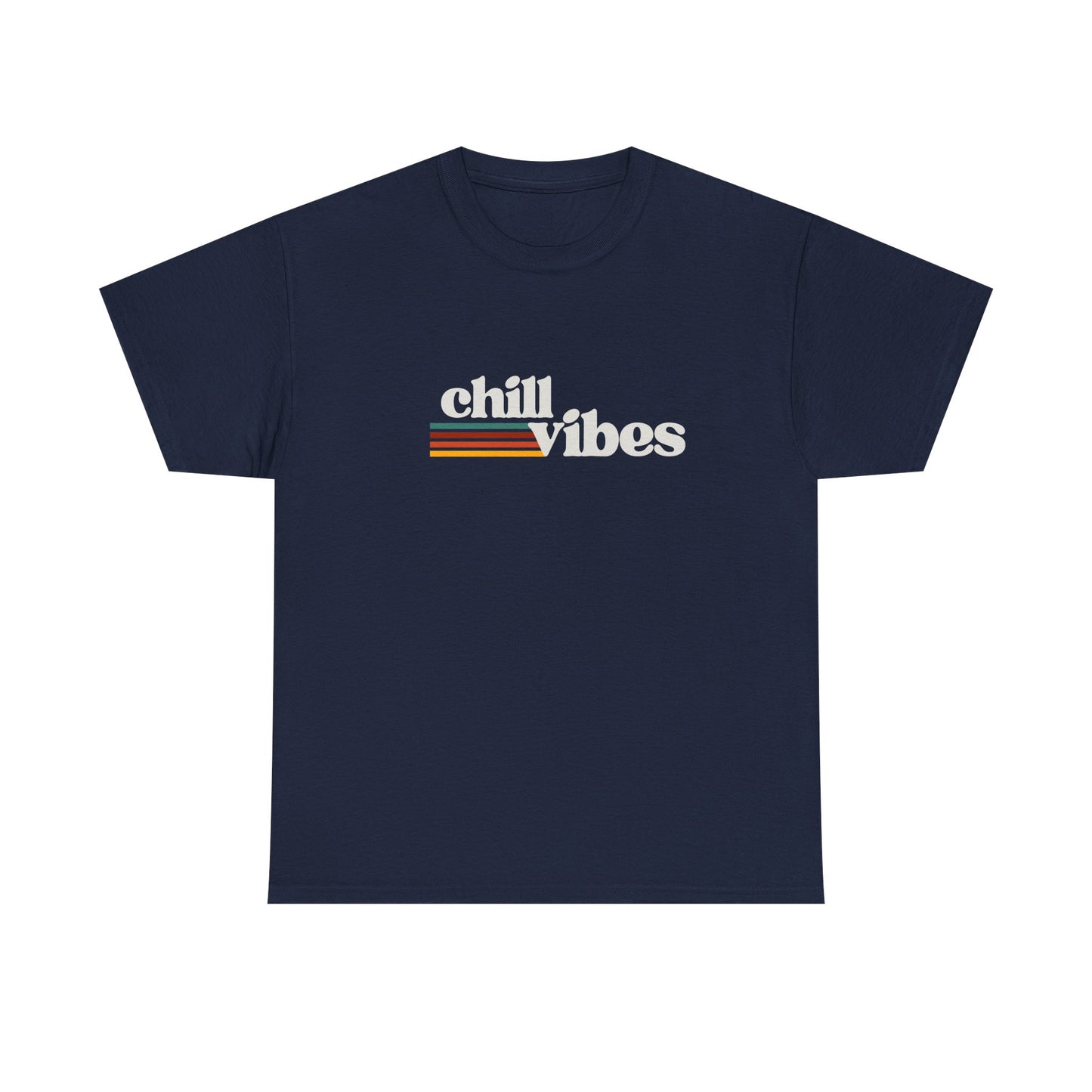 Sunset Soul: Chill Vibes Retro Stripe Premium Graphic Tee
