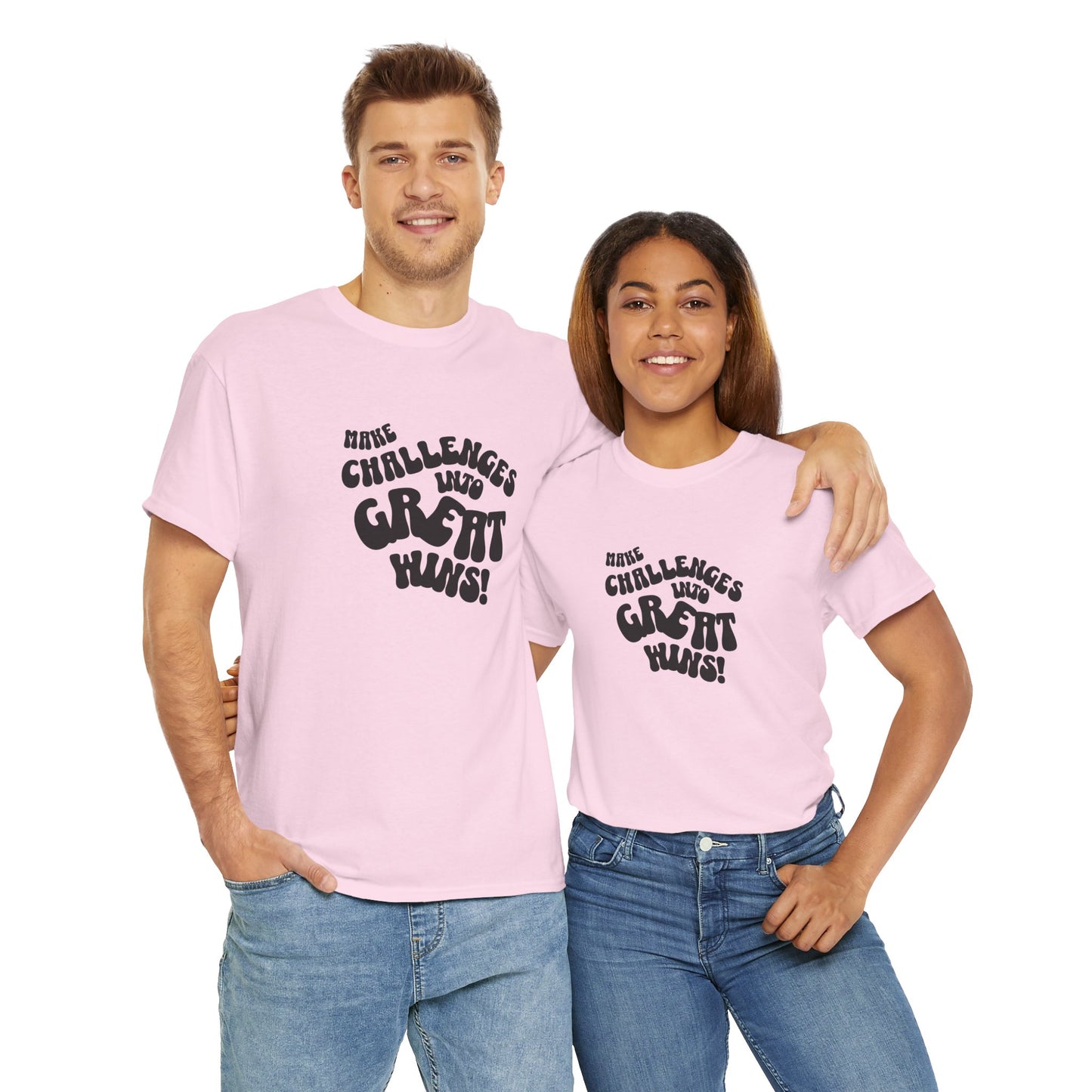 Challenge Accepted: Motivational Unisex Cotton Tee