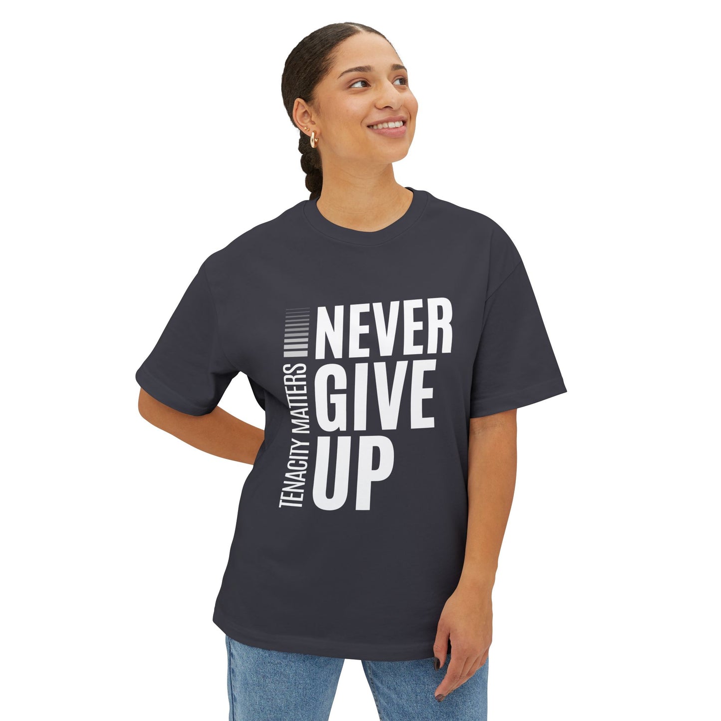 Relentless Spirit: Never Give Up (Tenacity Matters) Premium Boxy Tee