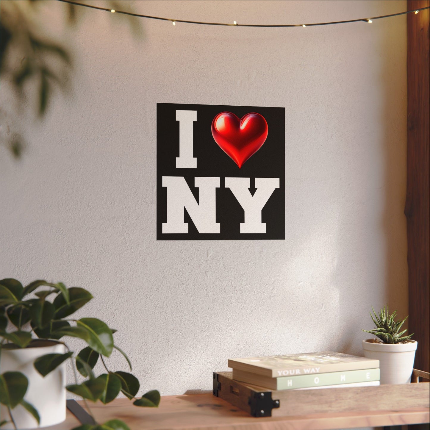 I Love New York Textured Watercolor Matte Posters