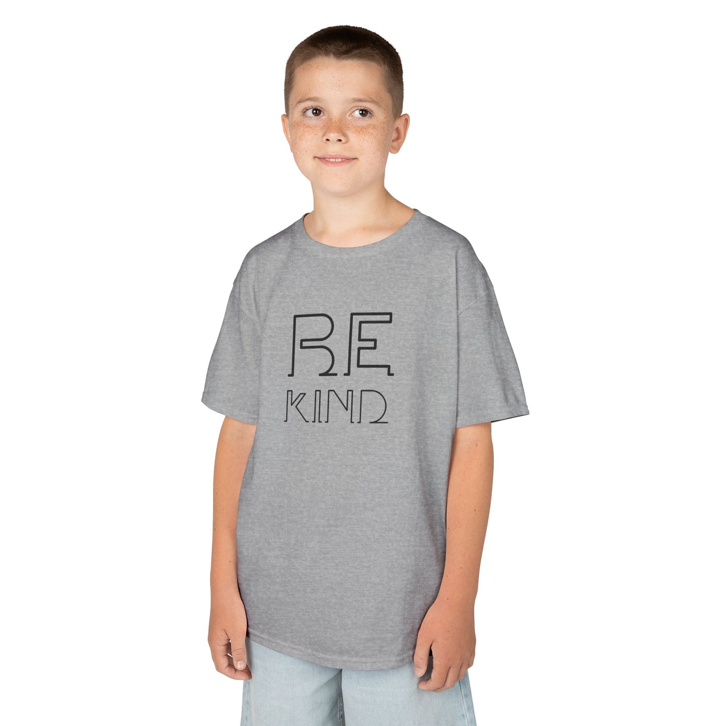 Kids T-Shirt — "Be Kind" Minimalist Typography Tee