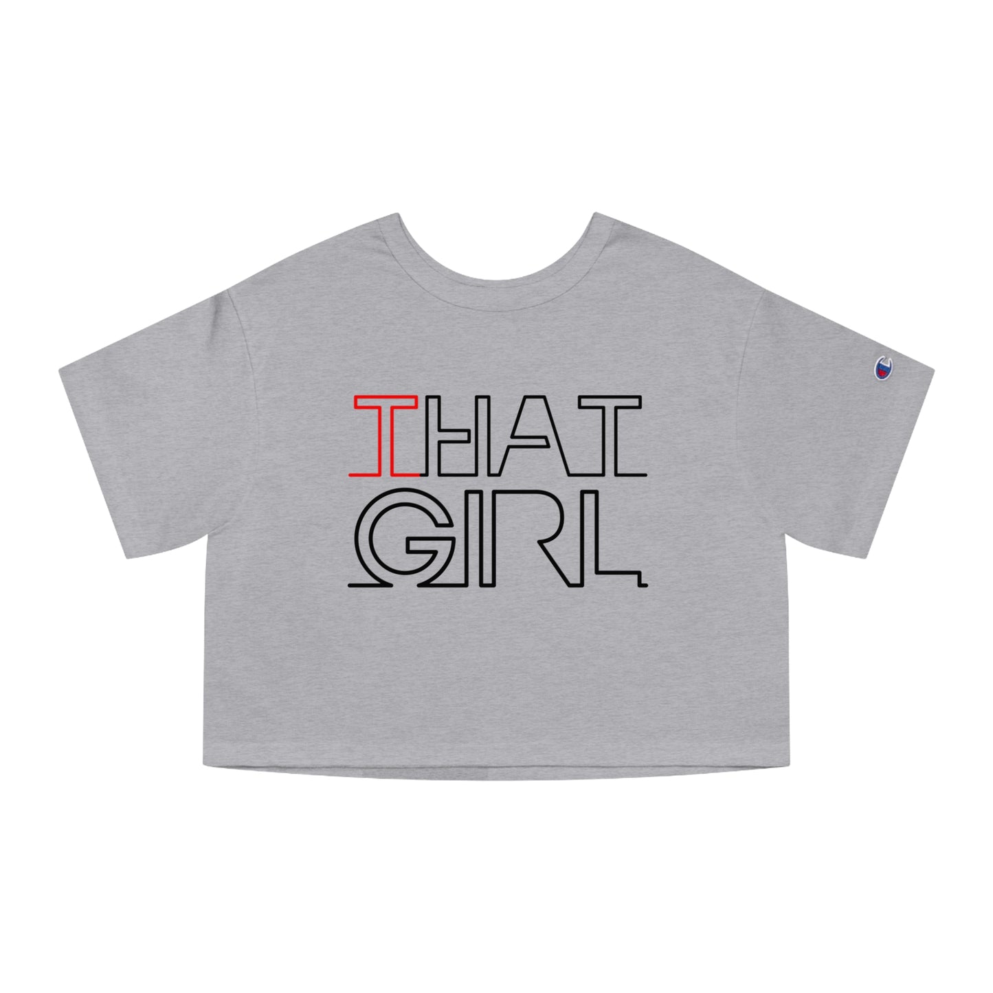 That Girl Cropped Tee — Retro Minimalist Women's Graphic Shirt
