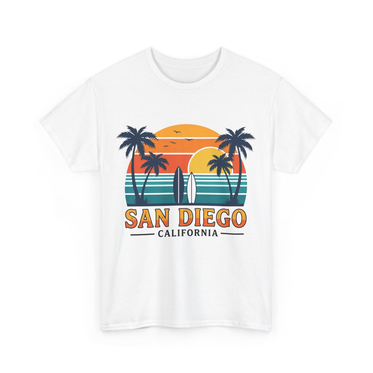 Coastal Classic: San Diego Sunset Surf Premium Graphic Tee