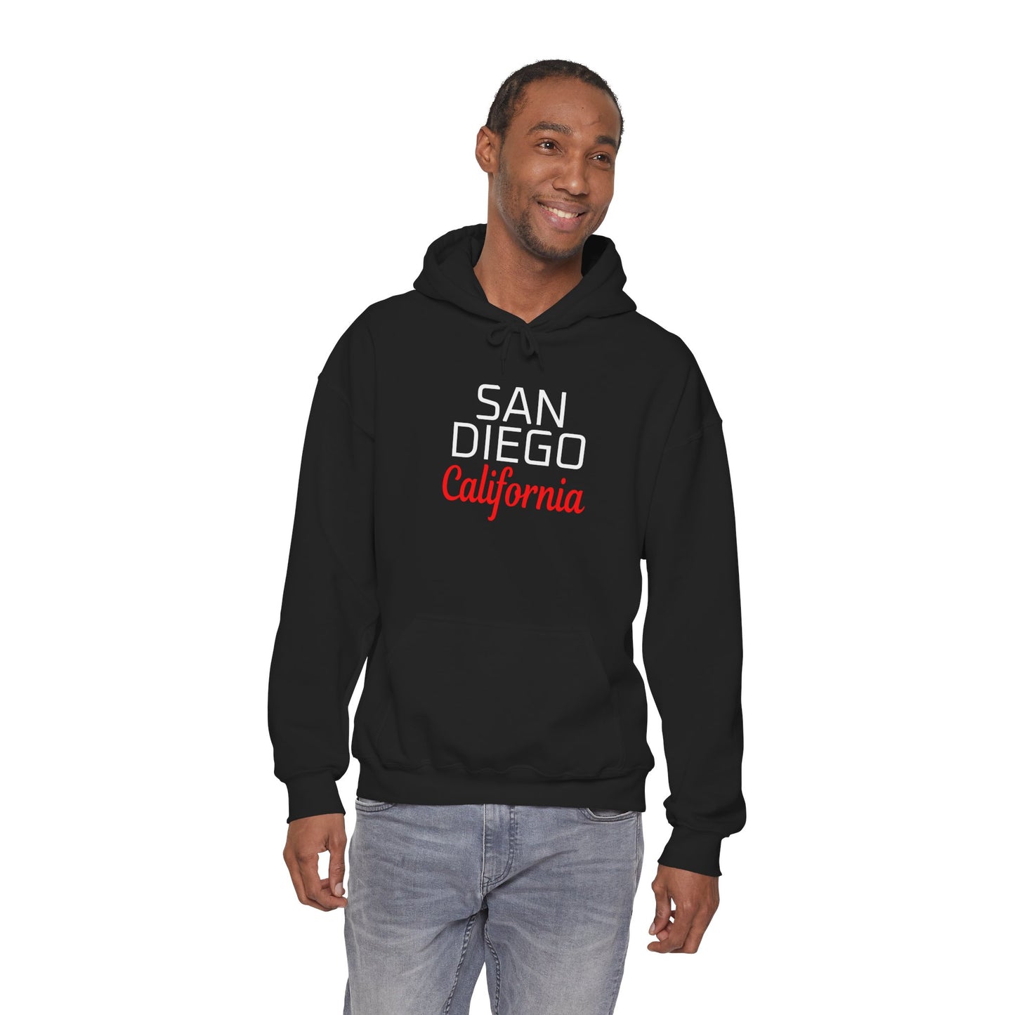 San Diego California Retro City Text Premium Hoodie