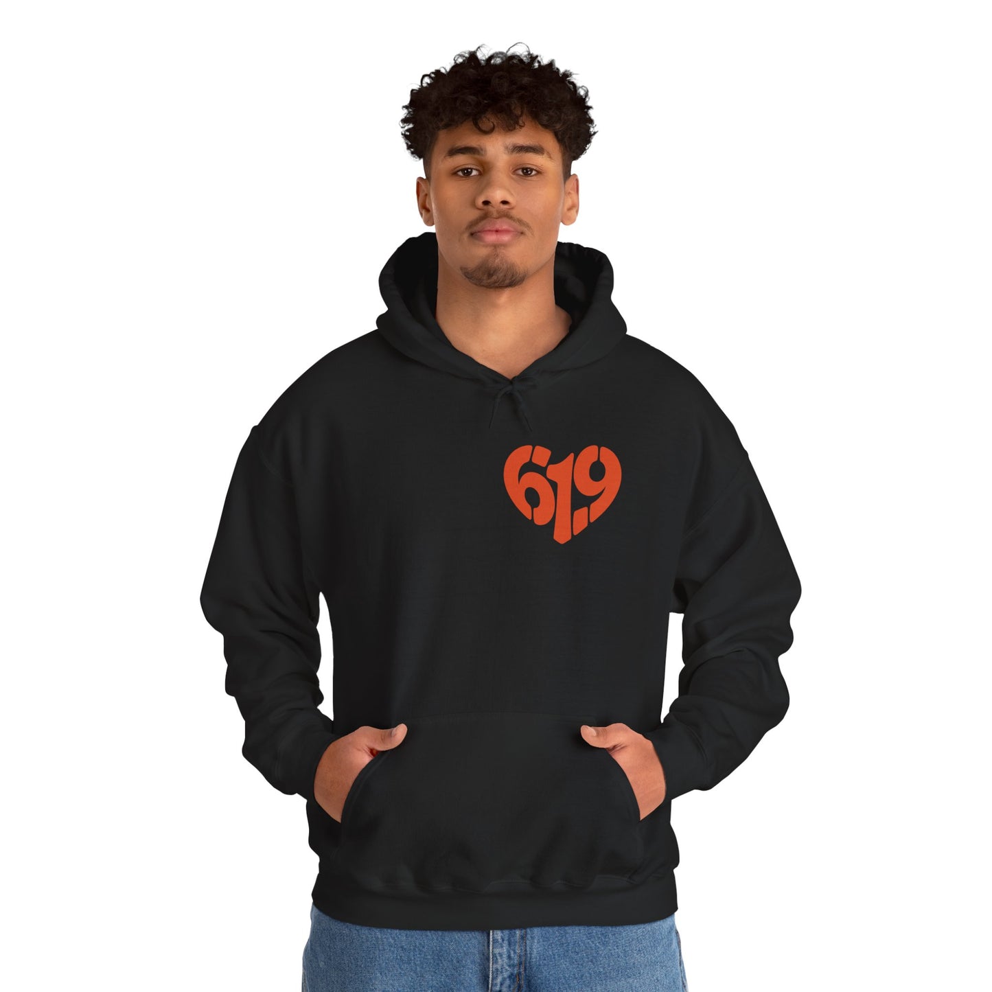 619 Heart San Diego Area Code Premium Hoodie