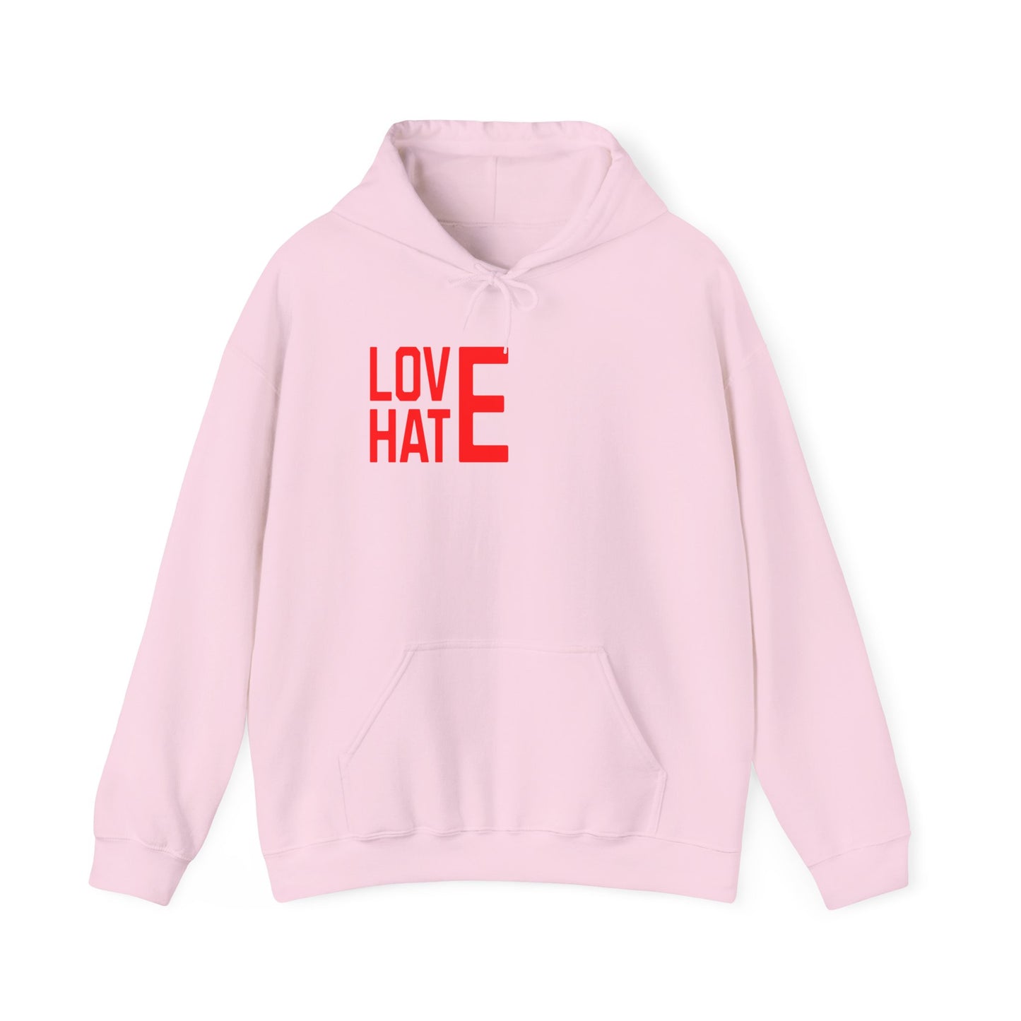LOVE HATE Unisex Hoodie – Cozy Everyday Pullover by Dripp’N Gear, Perfect for Gifts & Holidays