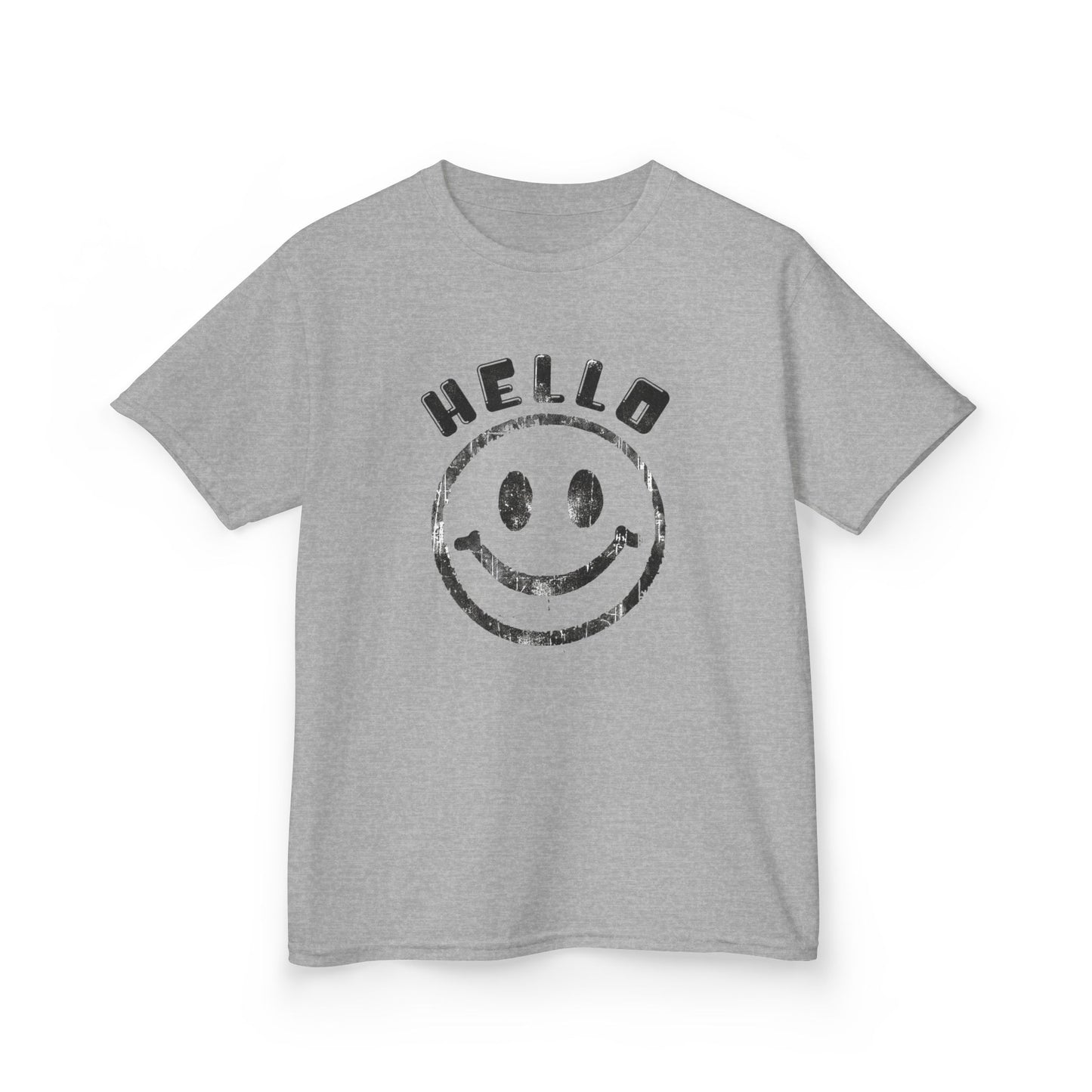 Universal Happiness: Hello Smiley Face Kids Premium Graphic Tee