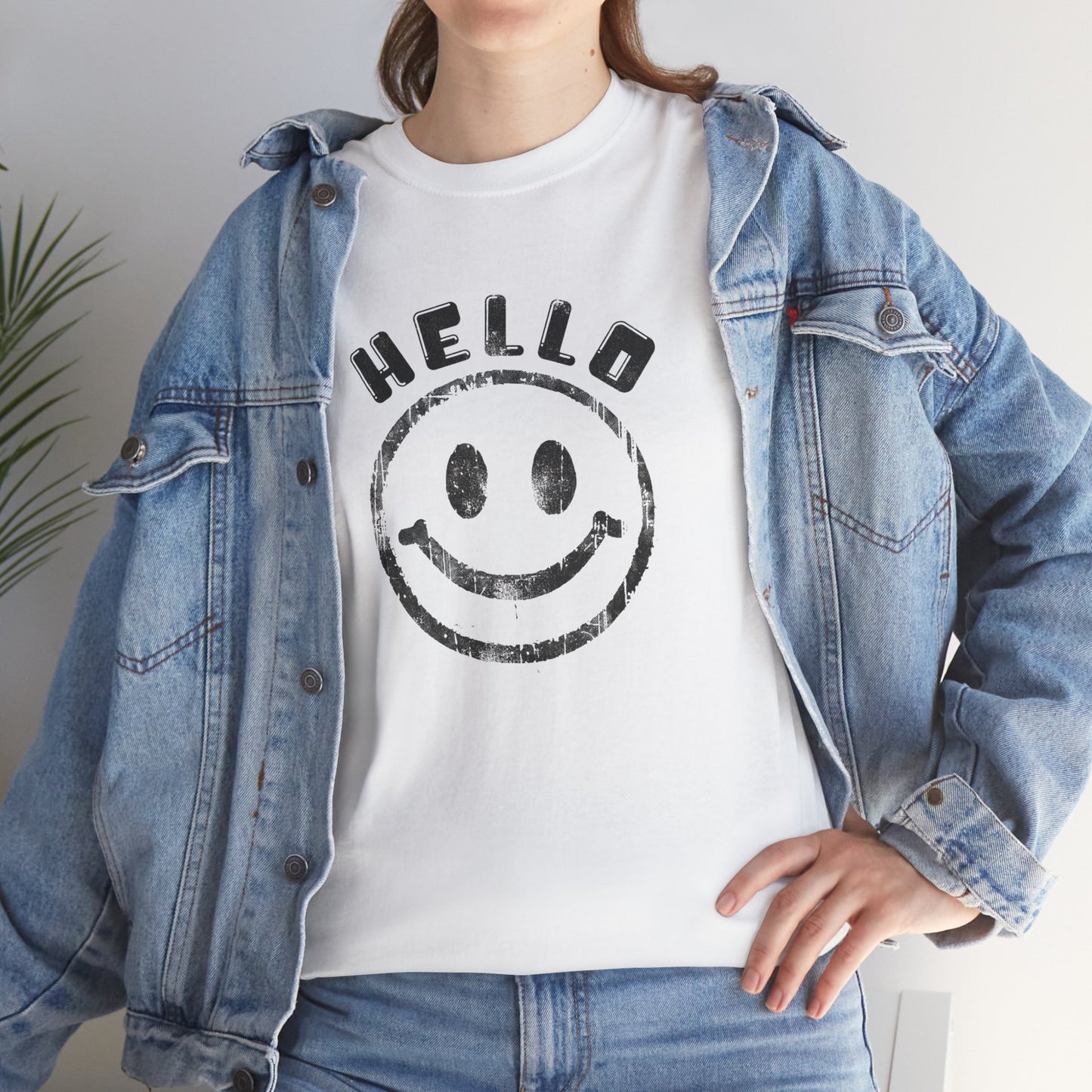 Hello Smiley Vintage Graphic Tee