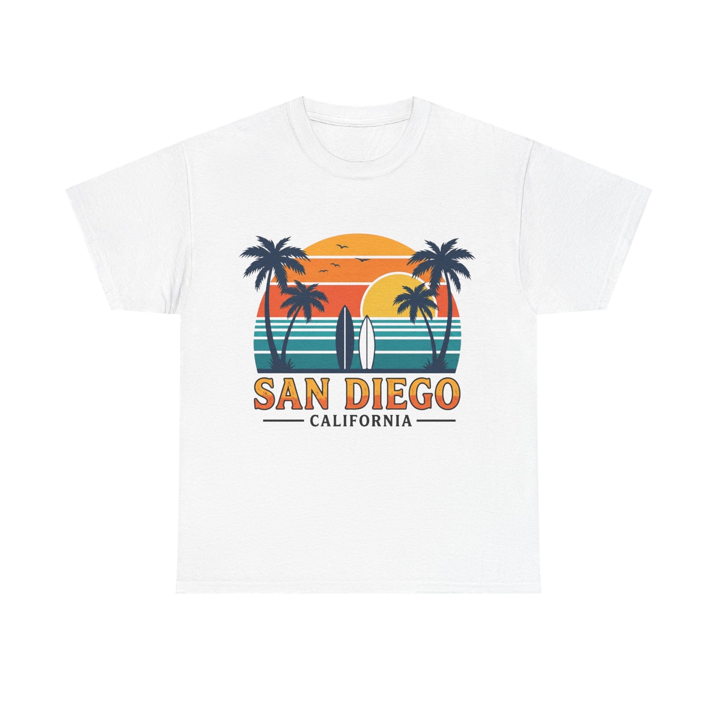 Coastal Classic: San Diego Sunset Surf Premium Graphic Tee
