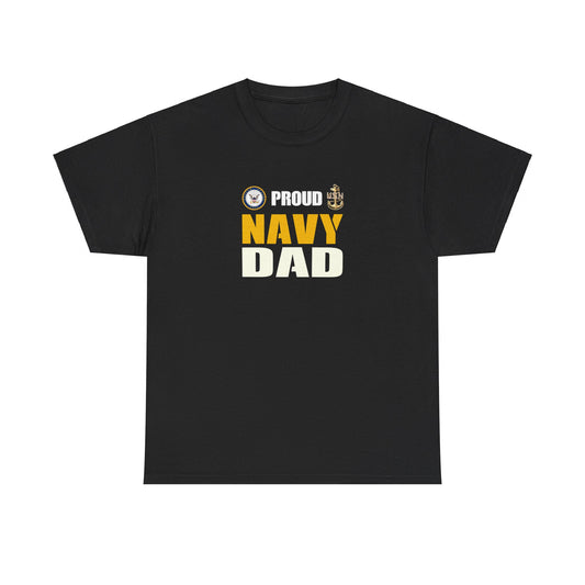 Proud Navy Dad Unisex Heavy Cotton Tee