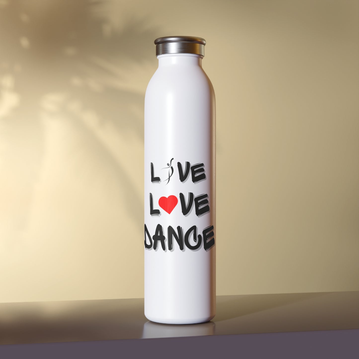 Live Love Dance Slim Water Bottle