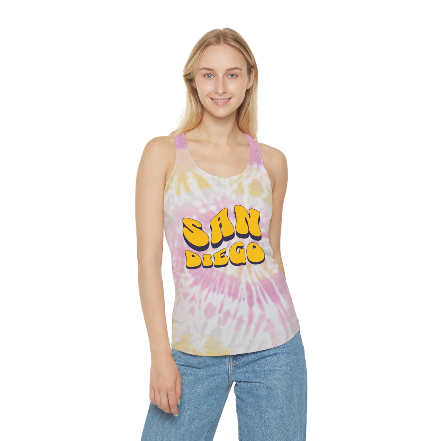 San Diego Tie Dye Racerback Tank Top