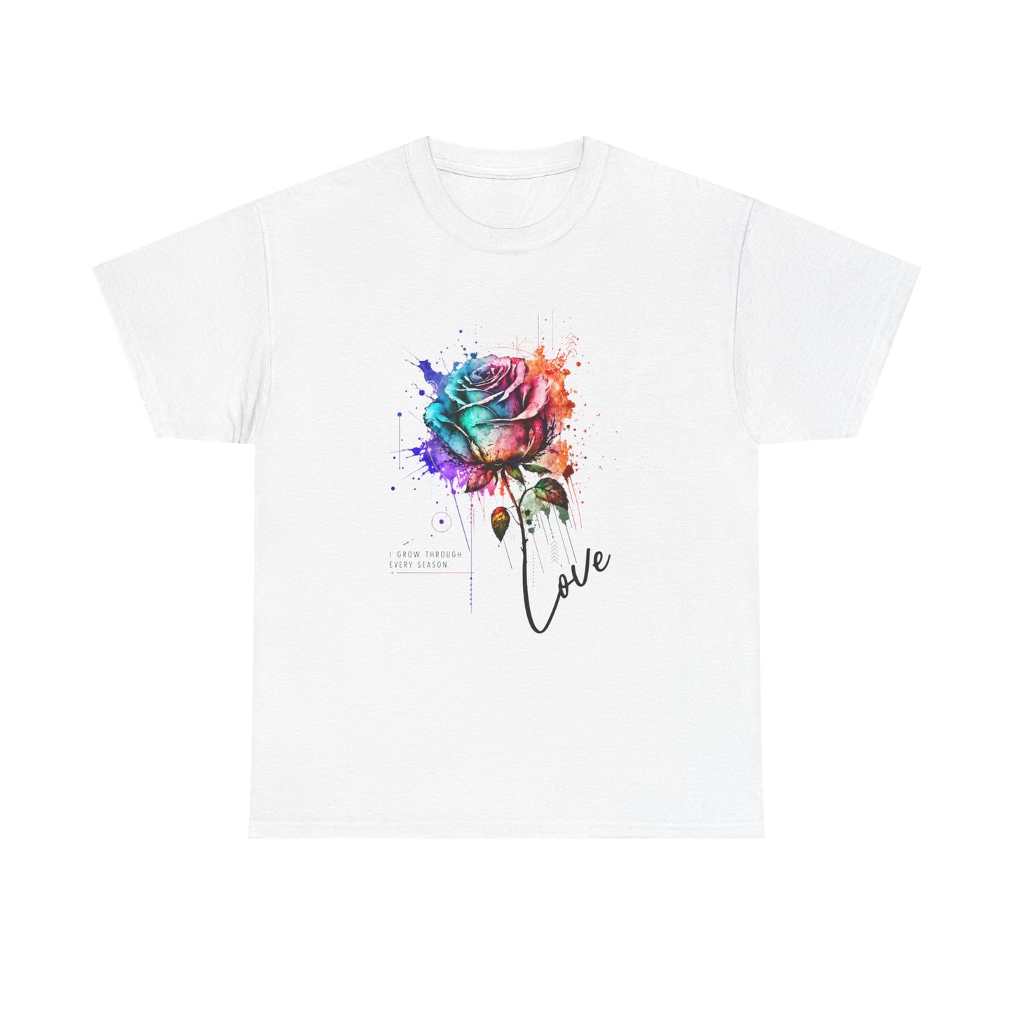 Love Watercolor Rose Growth Tee