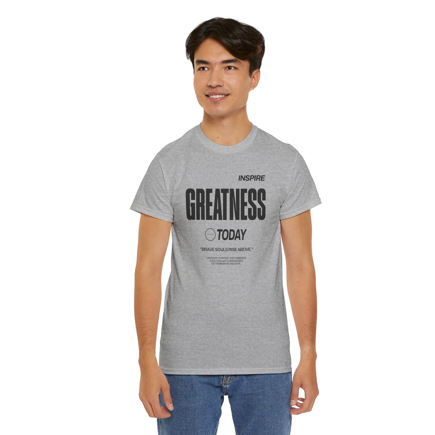 Inspire Greatness lighter color shirts Unisex Heavy Cotton Tee